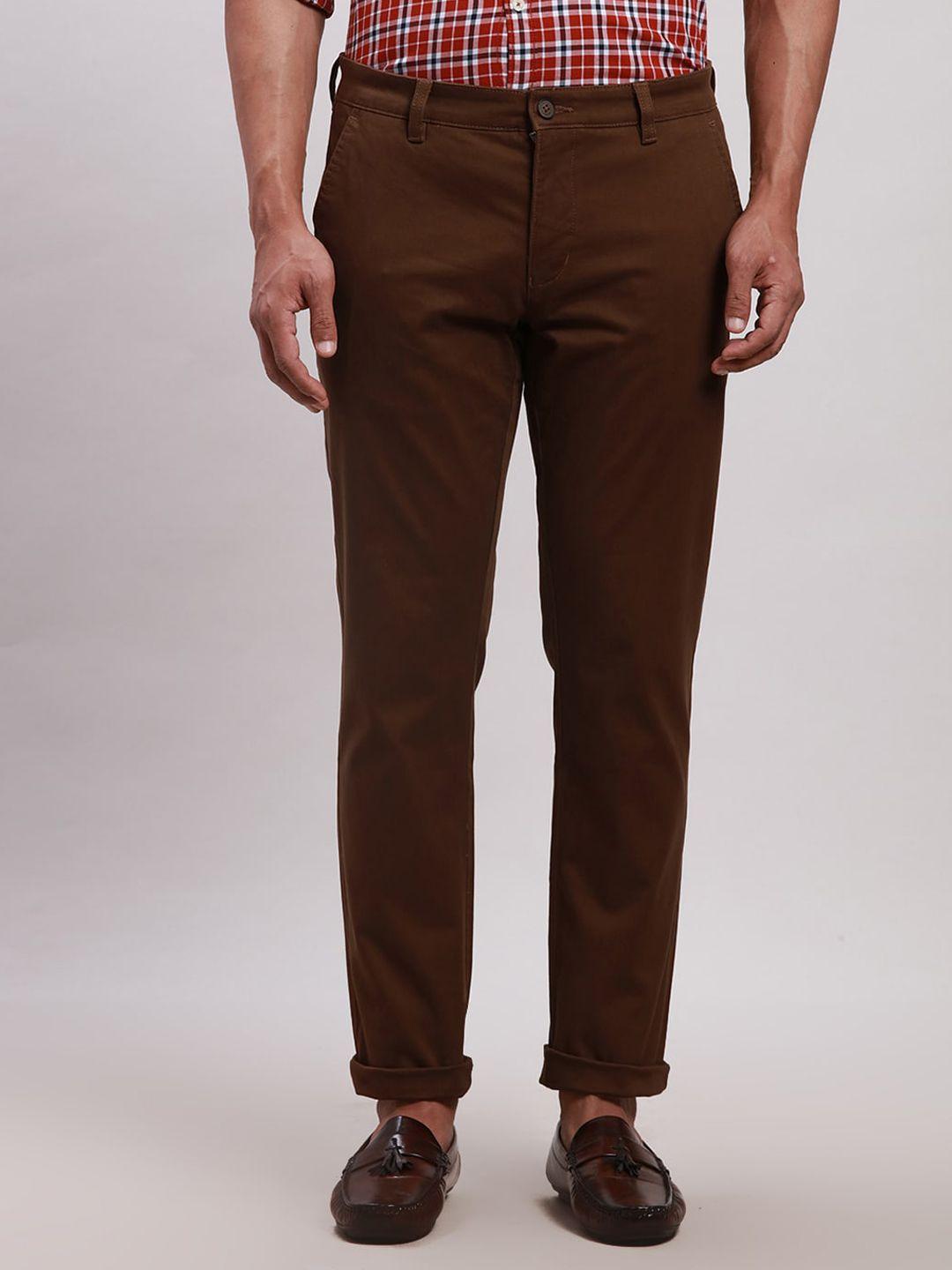parx men tapered fit mid-rise chinos trouser