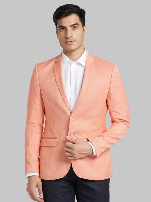 parx orange regular fit blazer