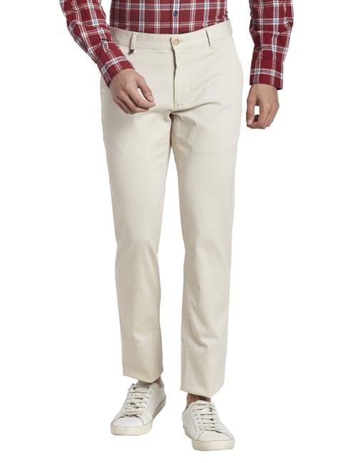 parx beige  tapered fit trousers