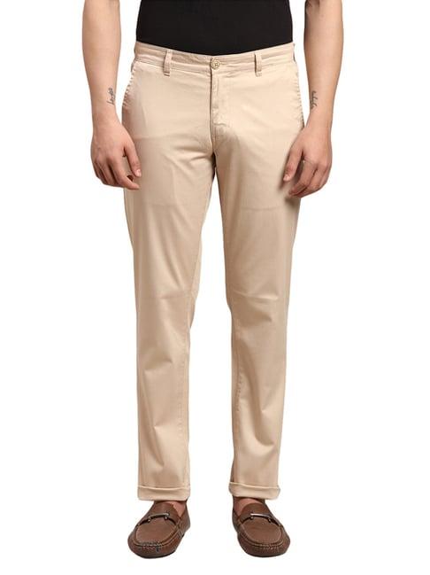 parx beige tapered fit chinos