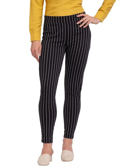 parx black striped jeggings