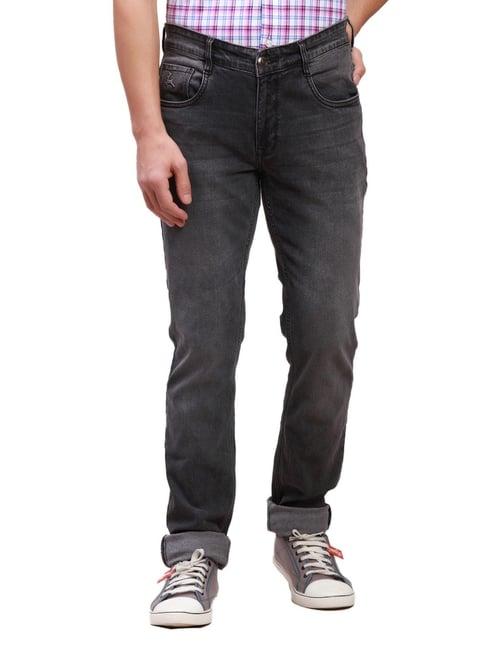 parx black tapered fit jeans