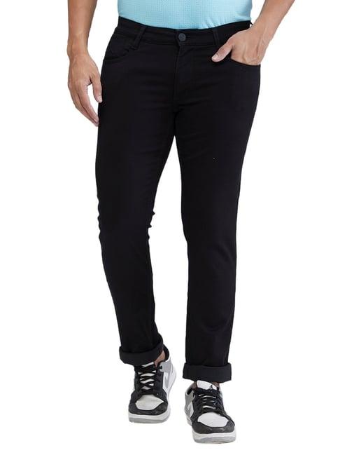 parx black tapered fit jeans