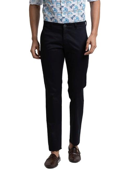 parx black tapered fit trousers