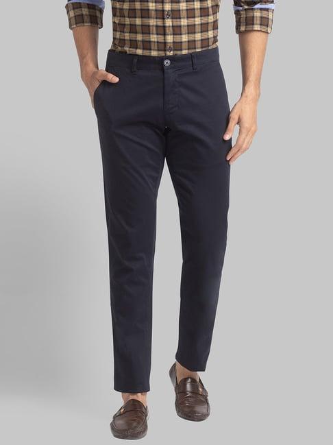 parx black tapered fit trousers