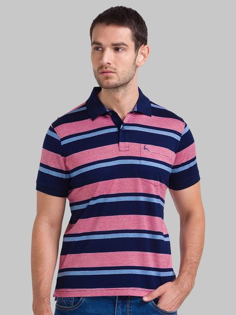 parx blue & pink cotton polo t-shirt
