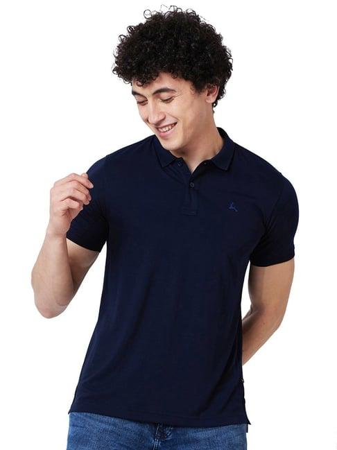 parx blue regular fit polo t-shirt