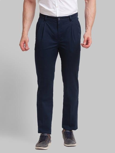 parx blue regular fit trousers