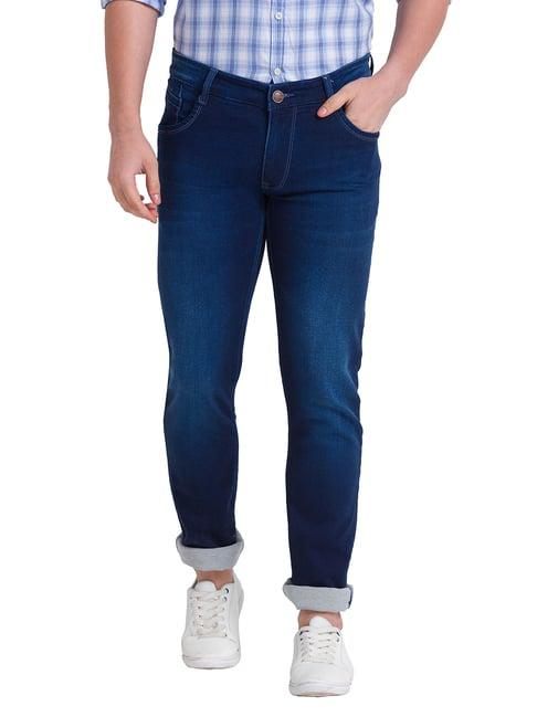 parx blue tapered fit lightly washed jeans