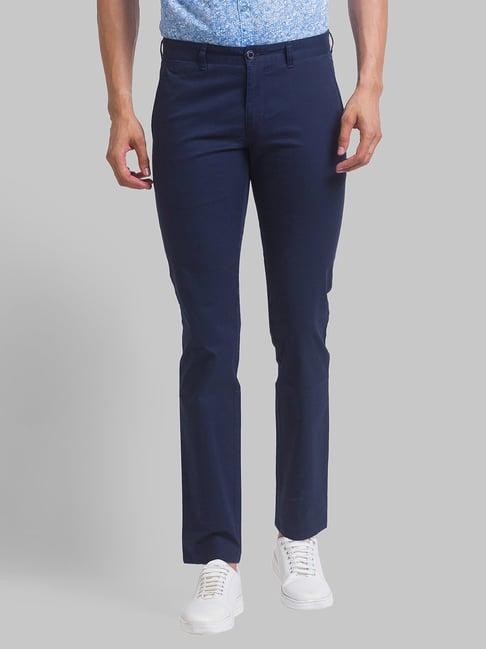 parx blue tapered fit trousers