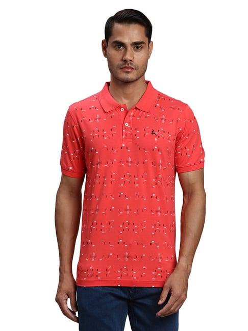parx coral regular fit printed polo t-shirt