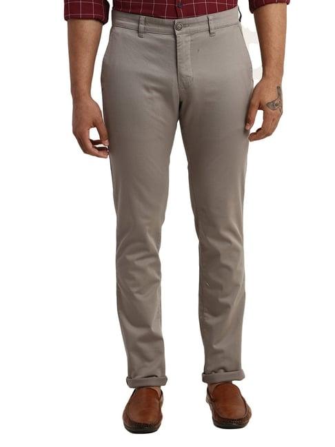 parx dark grey tapered fit trousers