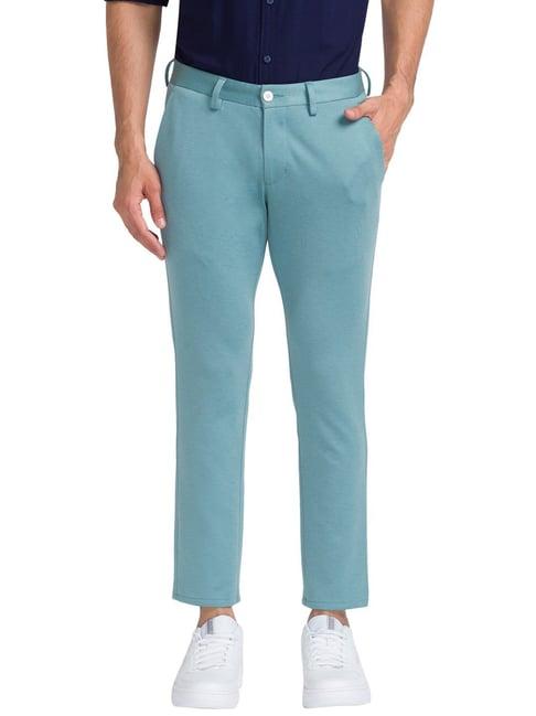 parx green super slim fit trousers