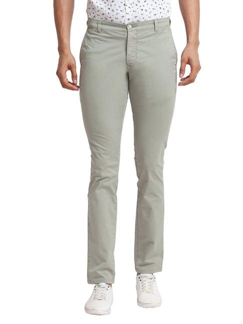 parx green super slim fit trousers