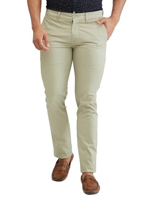 parx green super slim fit trousers