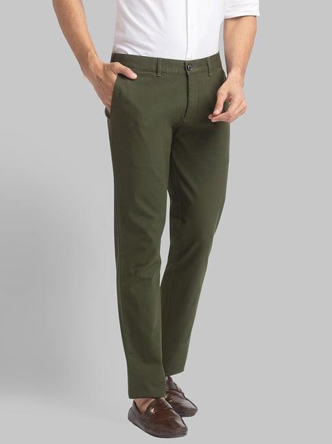 parx green super slim fit trousers