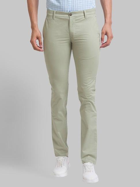 parx green super slim fit trousers
