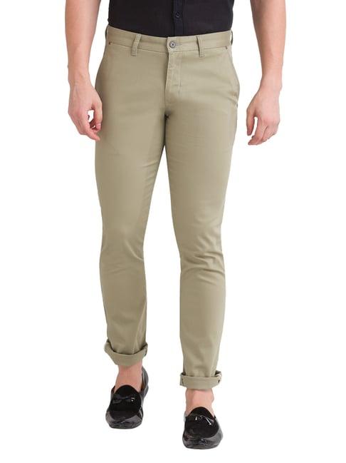 parx green tapered fit self pattern chinos