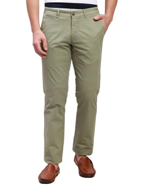 parx green tapered fit trousers