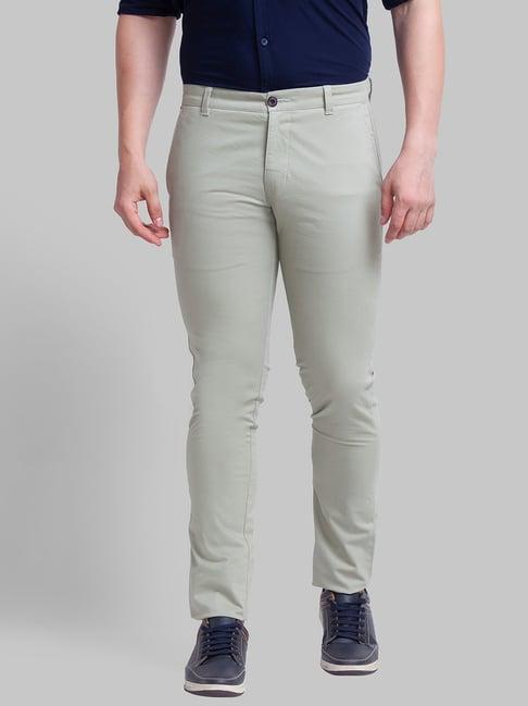 parx green tapered fit trousers