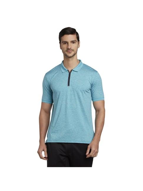 parx green textured polo t-shirt