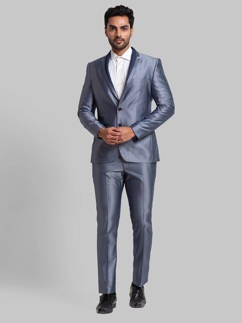 parx grey regular fit two piece suit