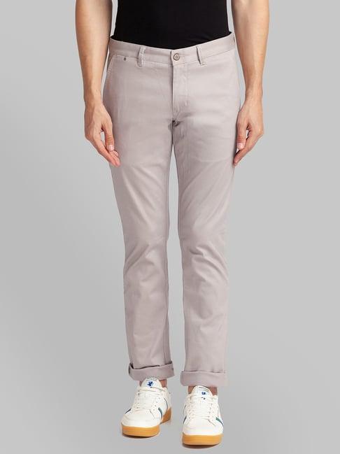 parx grey skinny fit flat front trousers