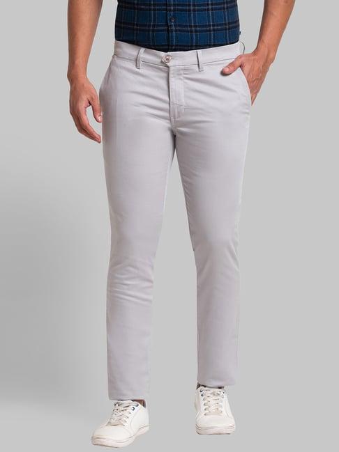 parx grey super slim fit trousers