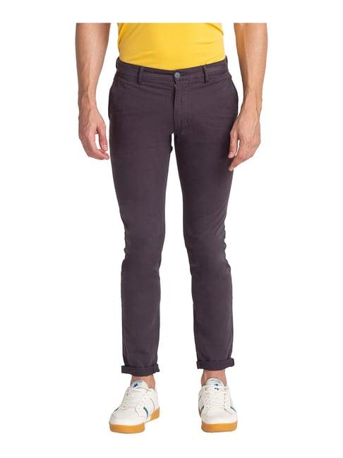 parx grey tailored fit flat front trousers