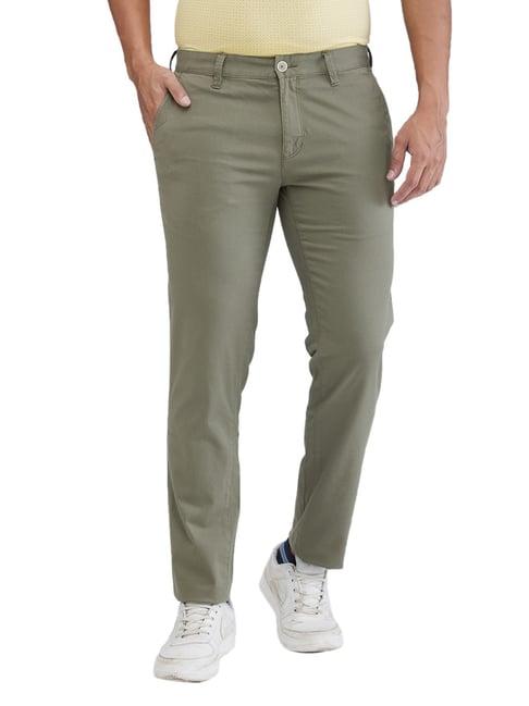 parx grey tapered fit printed trousers