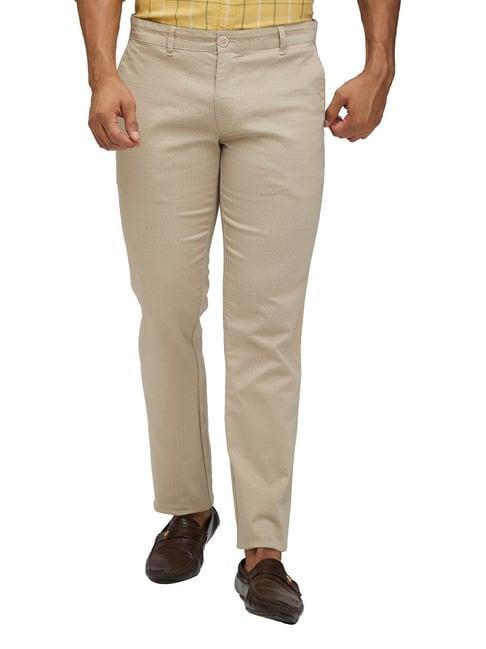 parx grey tapered fit printed trousers