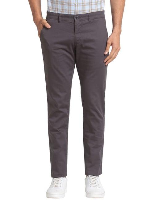 parx grey tapered fit texture trousers