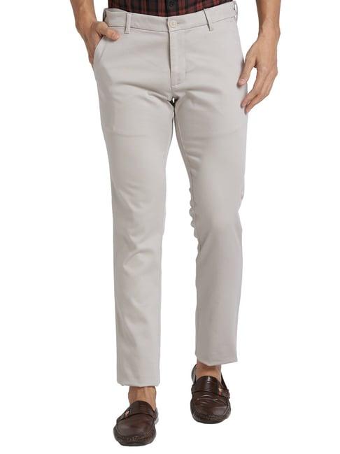 parx grey tapered fit trousers