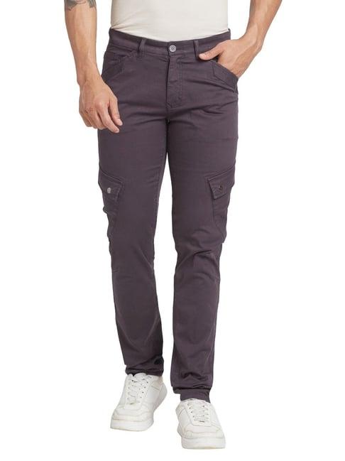 parx grey tapered fit trousers