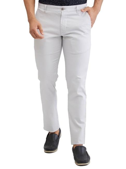 parx grey tapered fit trousers