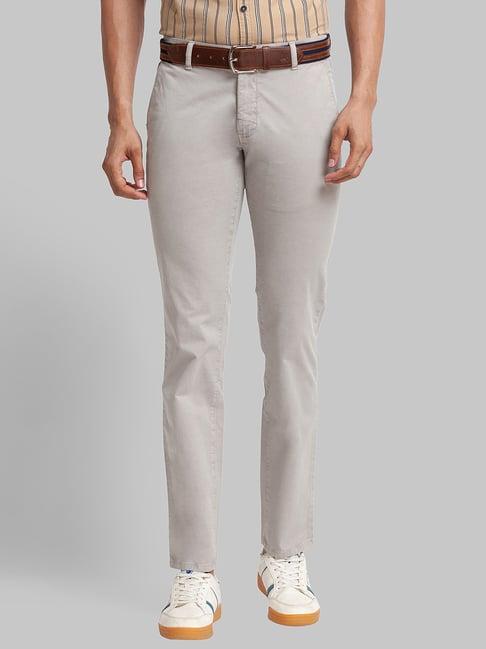 parx grey tapered fit trousers