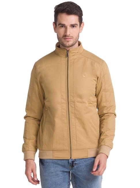 parx khaki cotton regular fit jackets