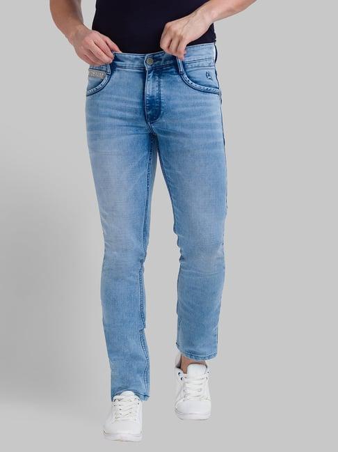 parx light blue skinny fit lightly washed jeans