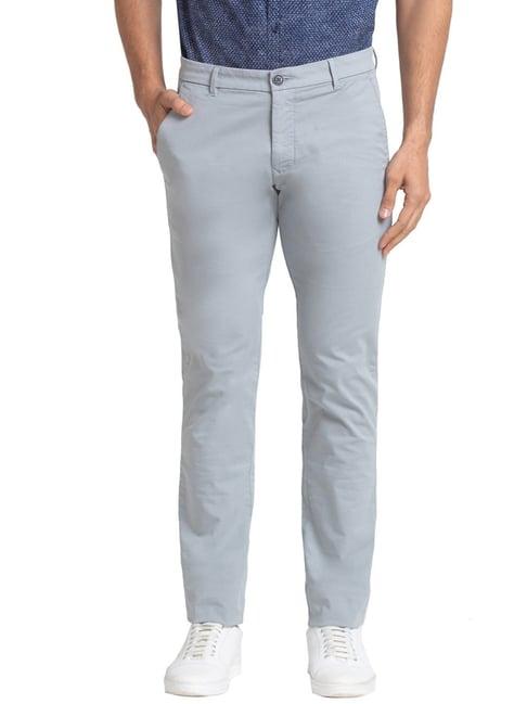 parx medium grey tapered fit trousers