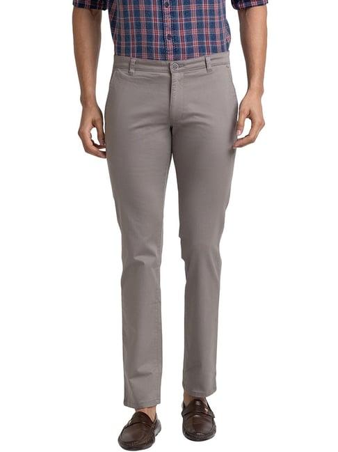 parx medium grey tapered fit trousers