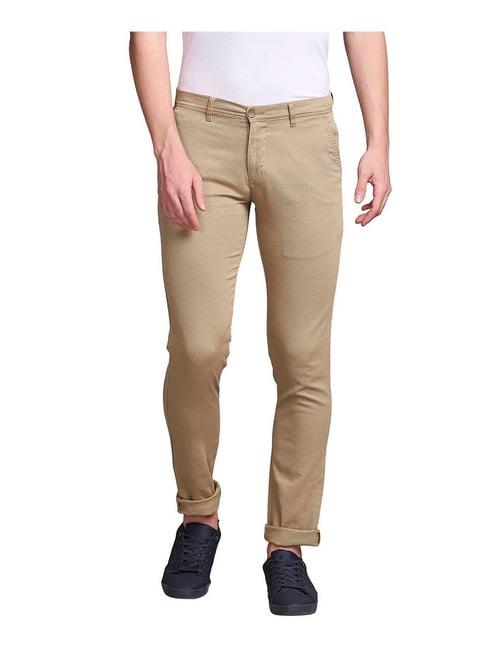 parx medium khaki textured trousers