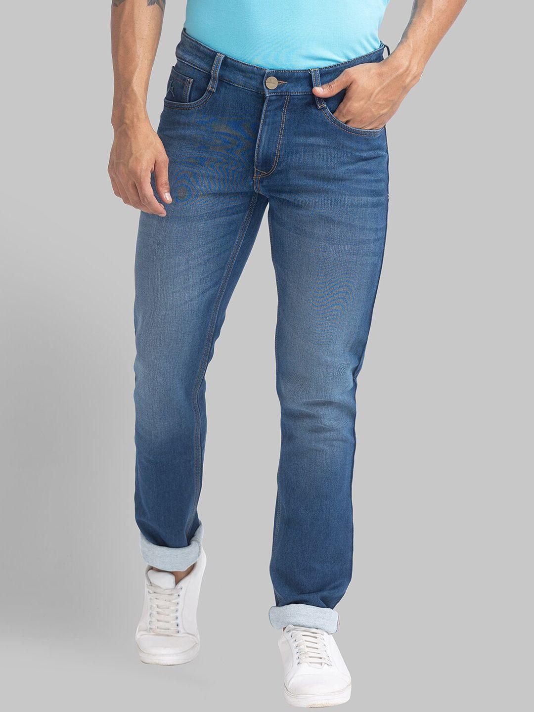 parx men blue slim fit light fade jeans