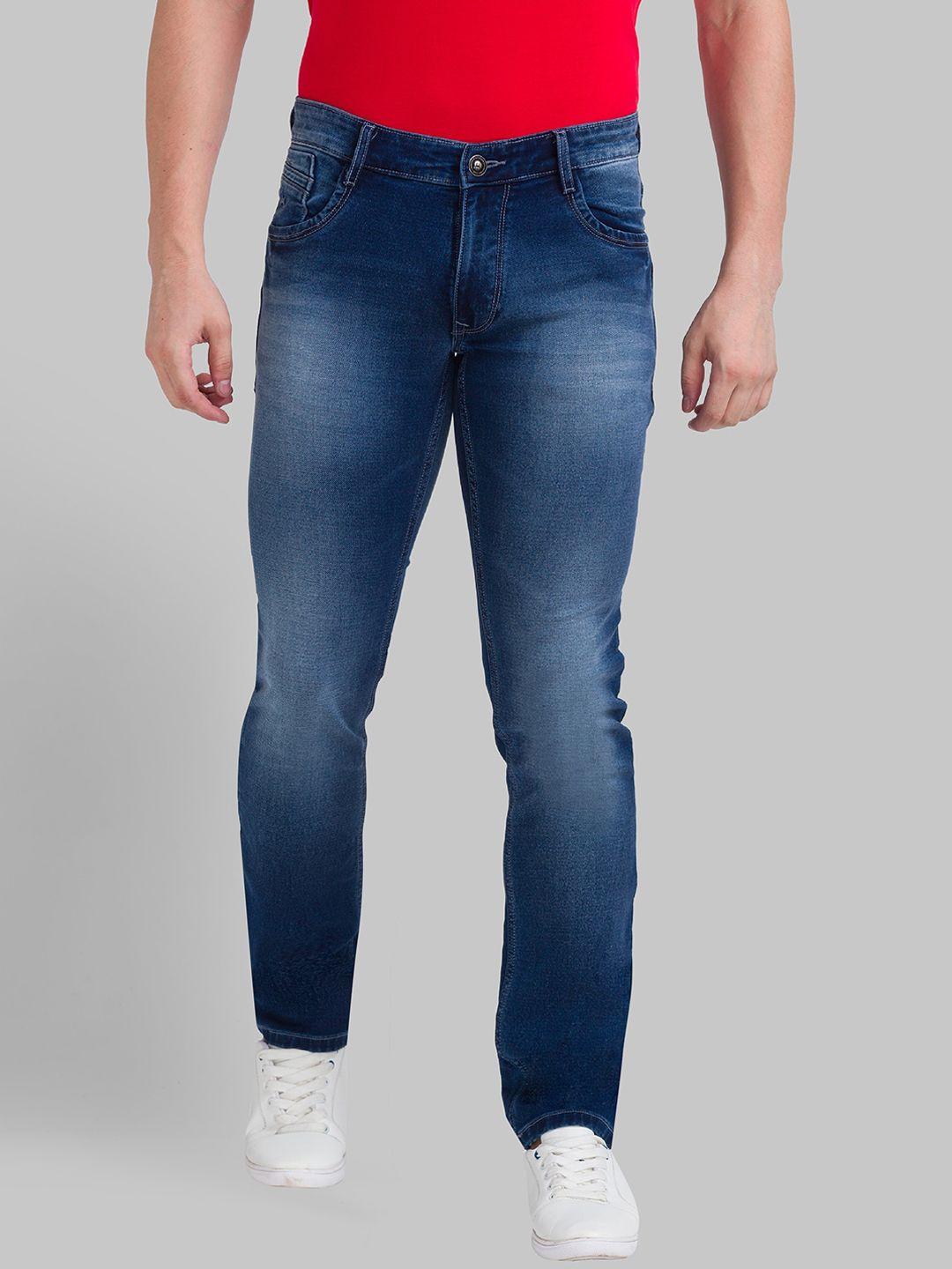 parx men blue tapered fit heavy fade jeans