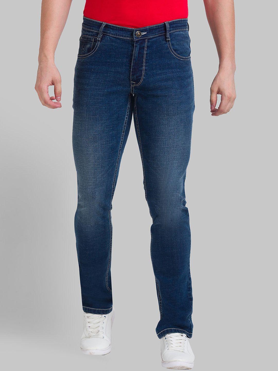 parx men blue tapered fit light fade jeans