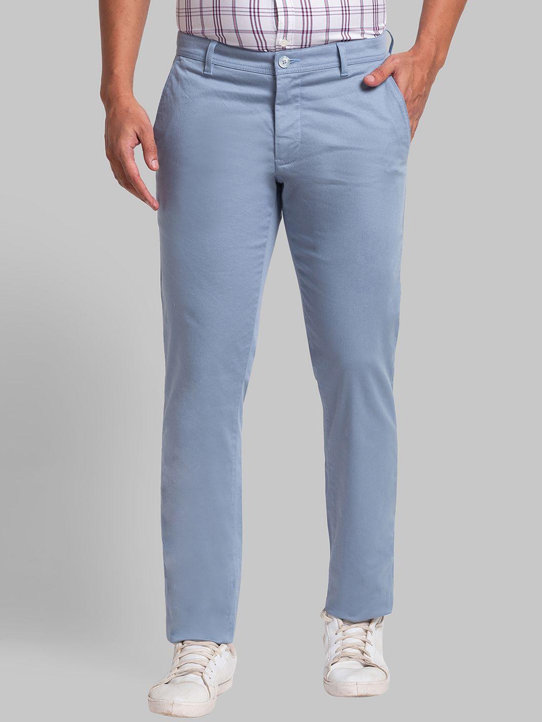 parx men cotton mid-rise tapered fit trouser