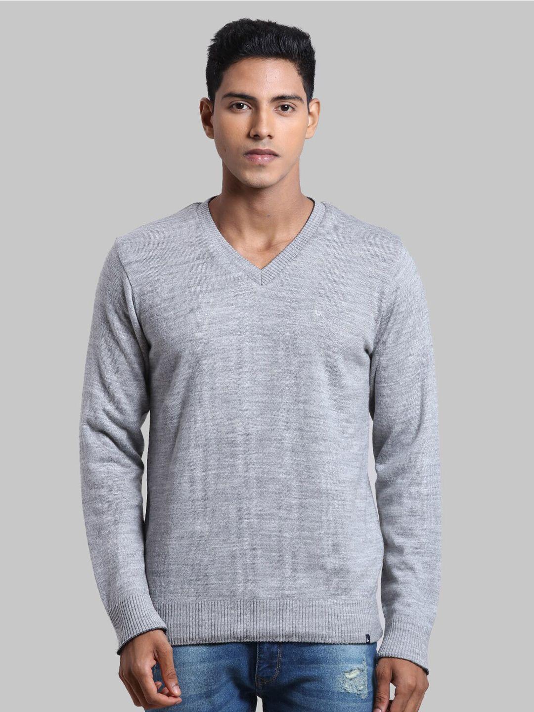 parx men grey solid pullover