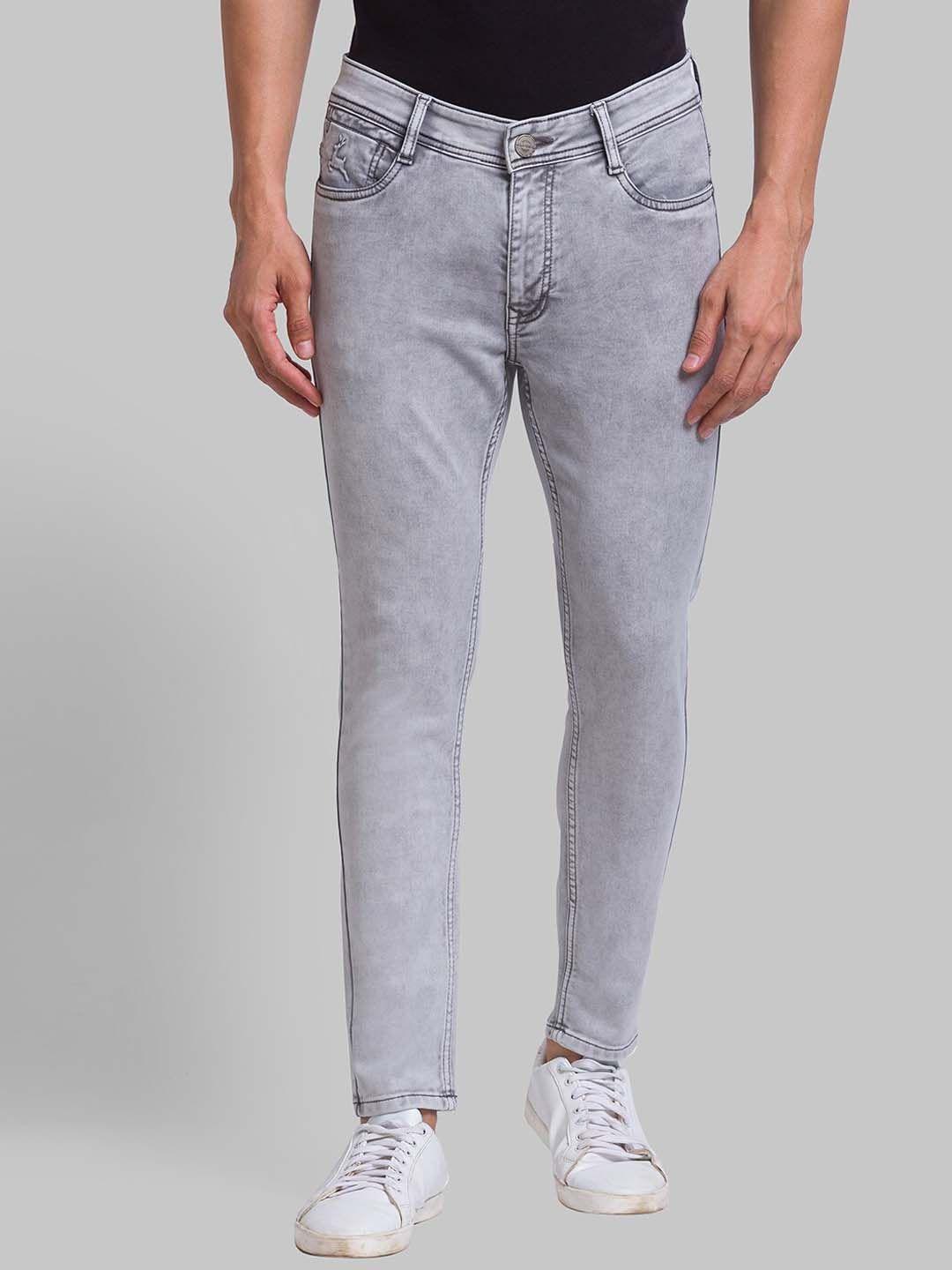parx men grey tapered fit heavy fade jeans