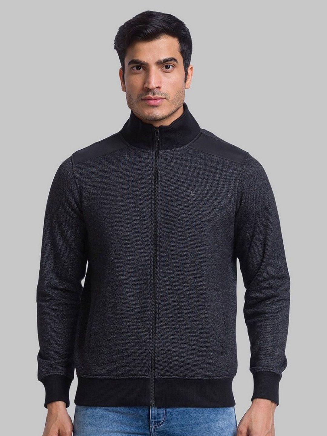 parx men regular fit black sweatshirt