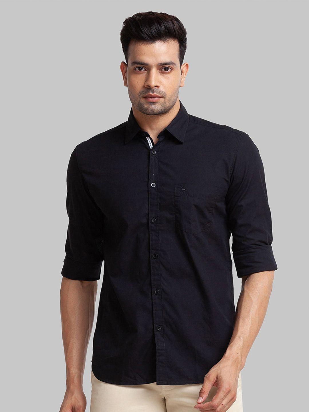 parx men slim fit smart casual cotton shirt