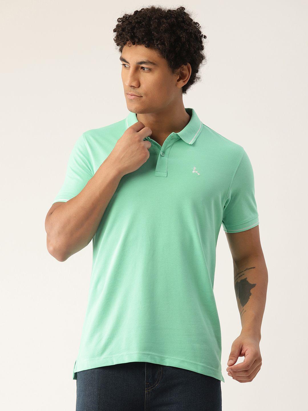 parx men solid polo collar t-shirt